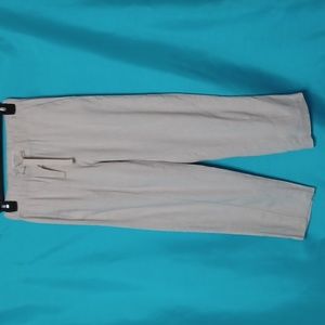 BABATON Women's Lt Beige Linen Blend Elastic Waist Pants. Size XS